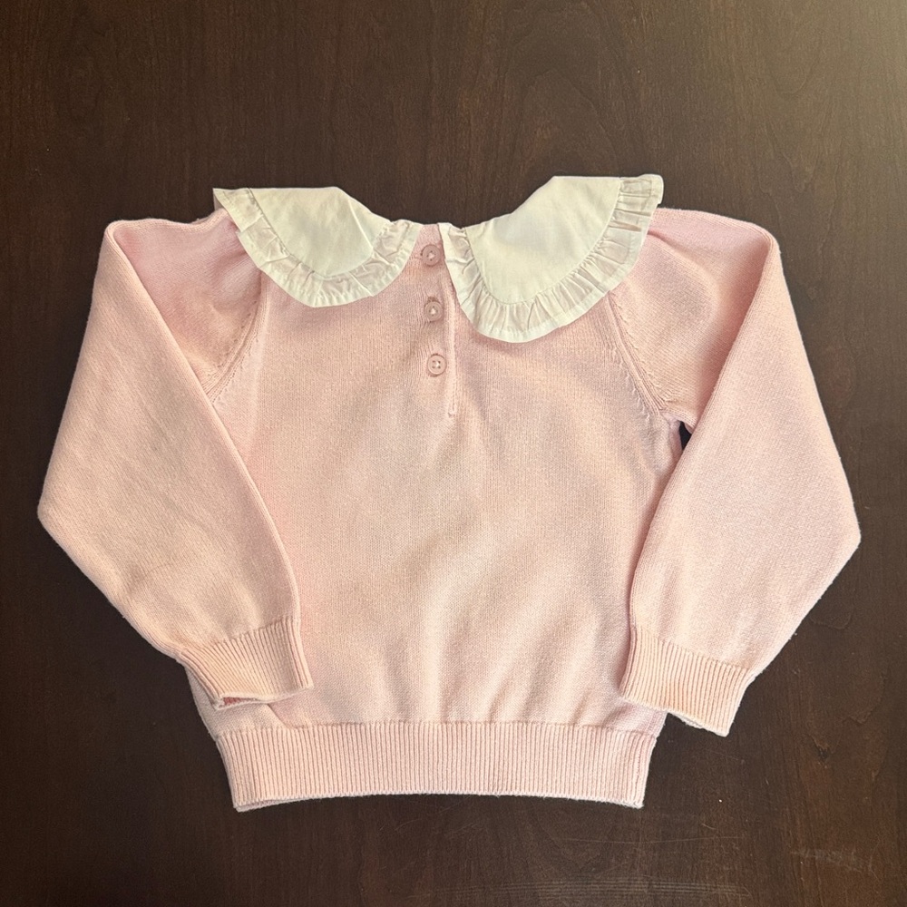 Janie and Jack Pink Sweater with Bunny Design - Picture 4 of 9